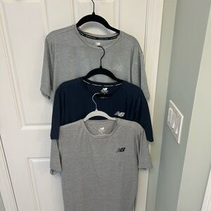 New Balance Athletic Shirts, Lot of 3, Size Medium, Navy Blue and Grey